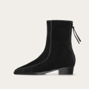 Rachela botki, czarny welur OUTLET
